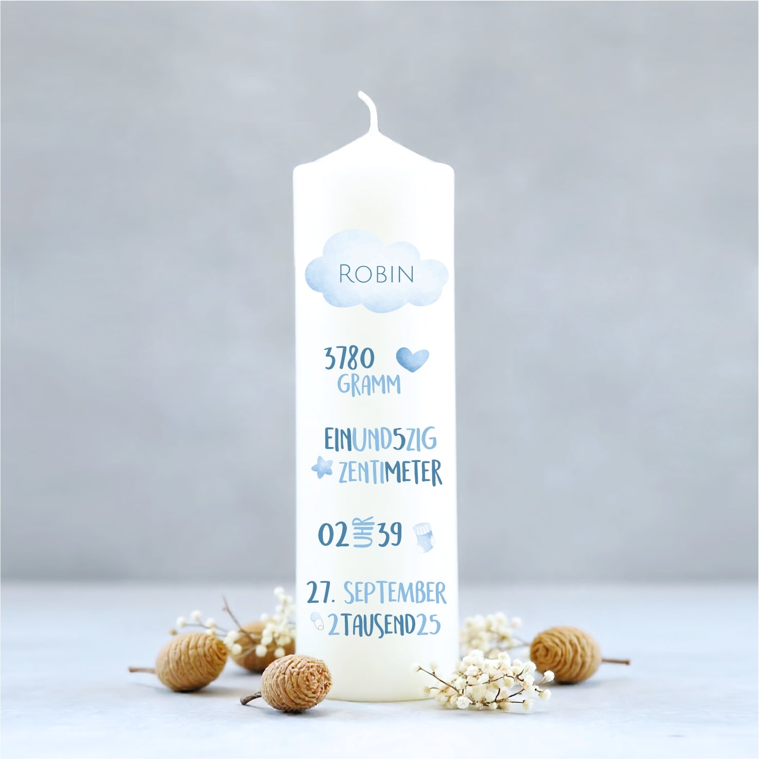 Geburtskerze | Lebenslicht / ♂