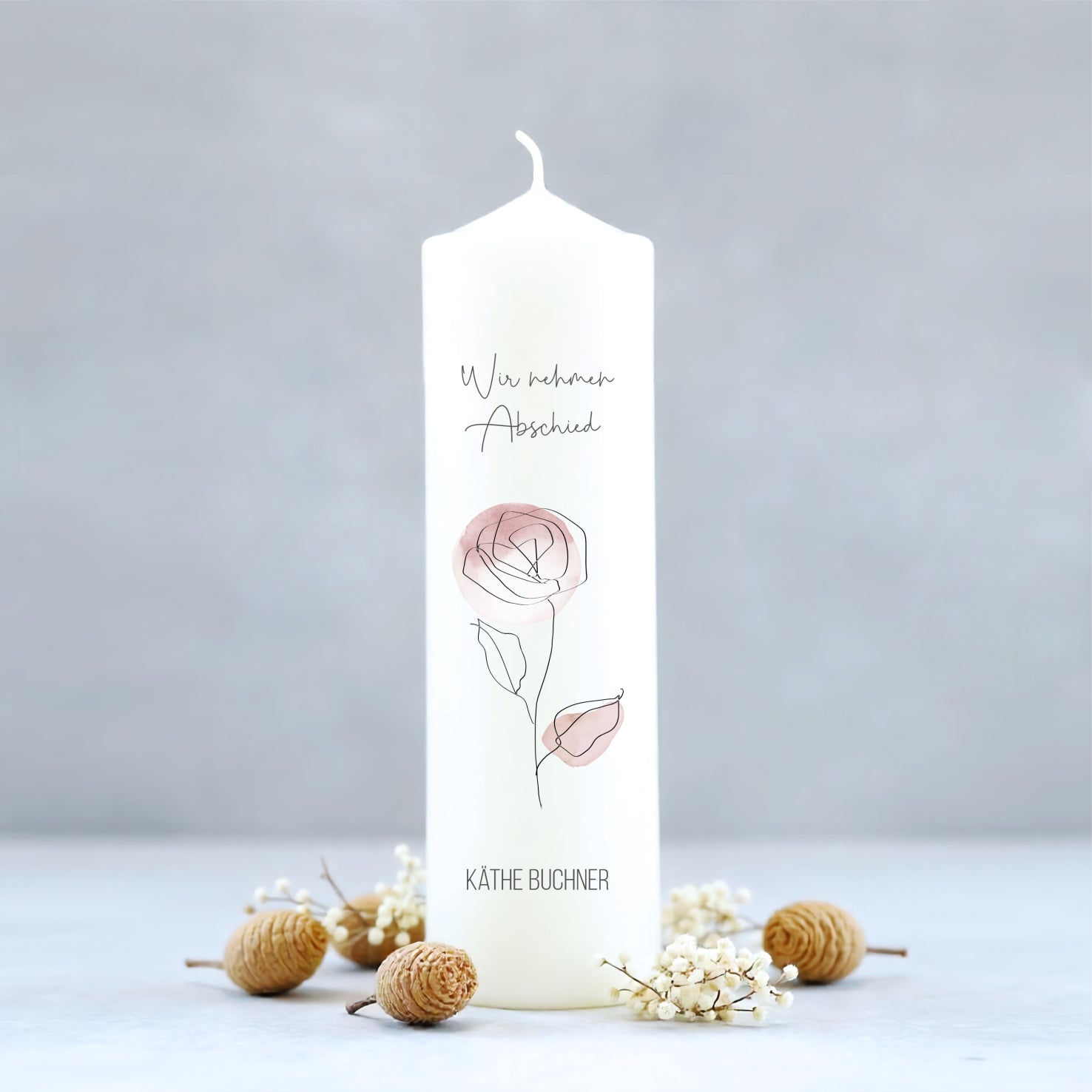 Gedenkkerze | Rose