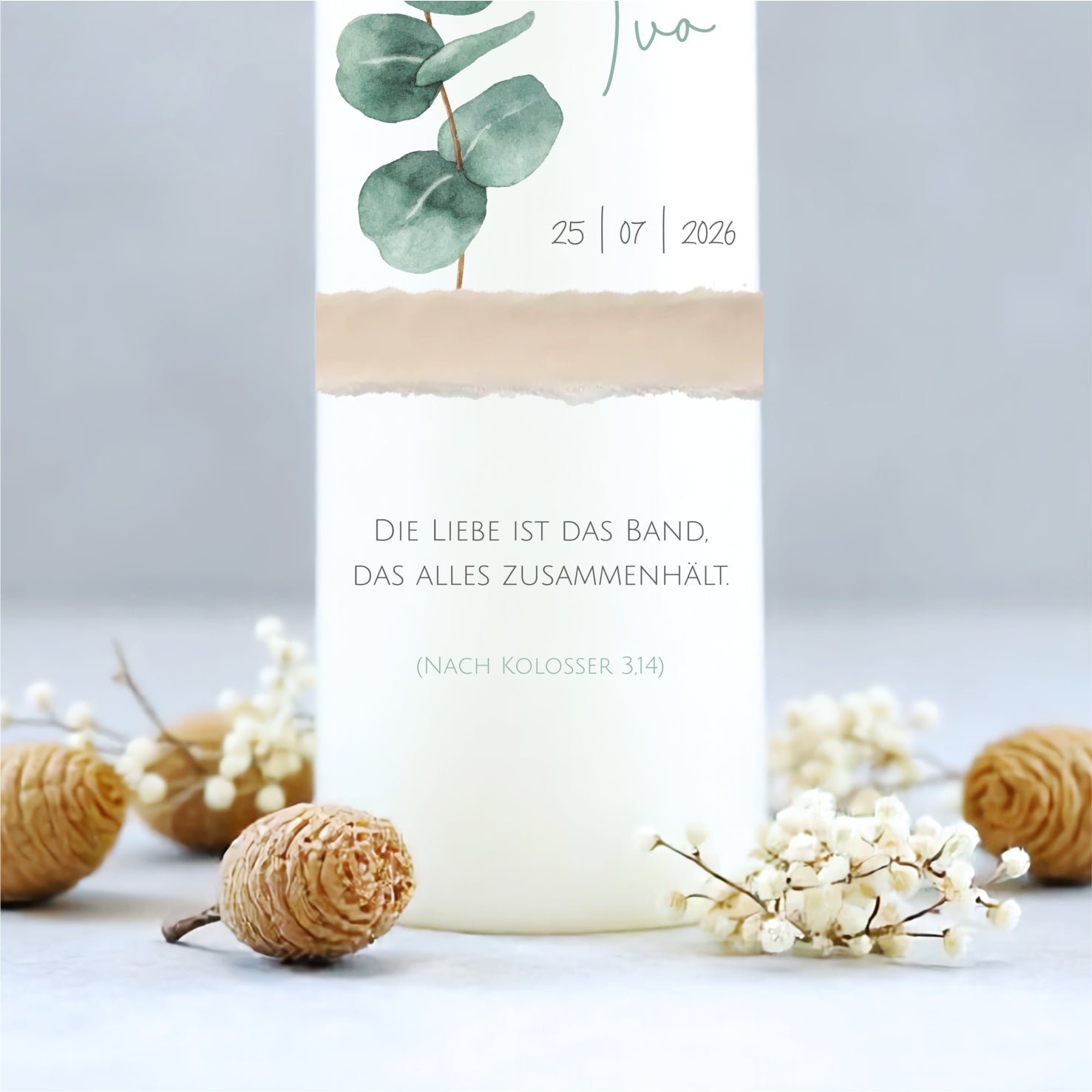 Hochzeitskerze | Eukalyptus
