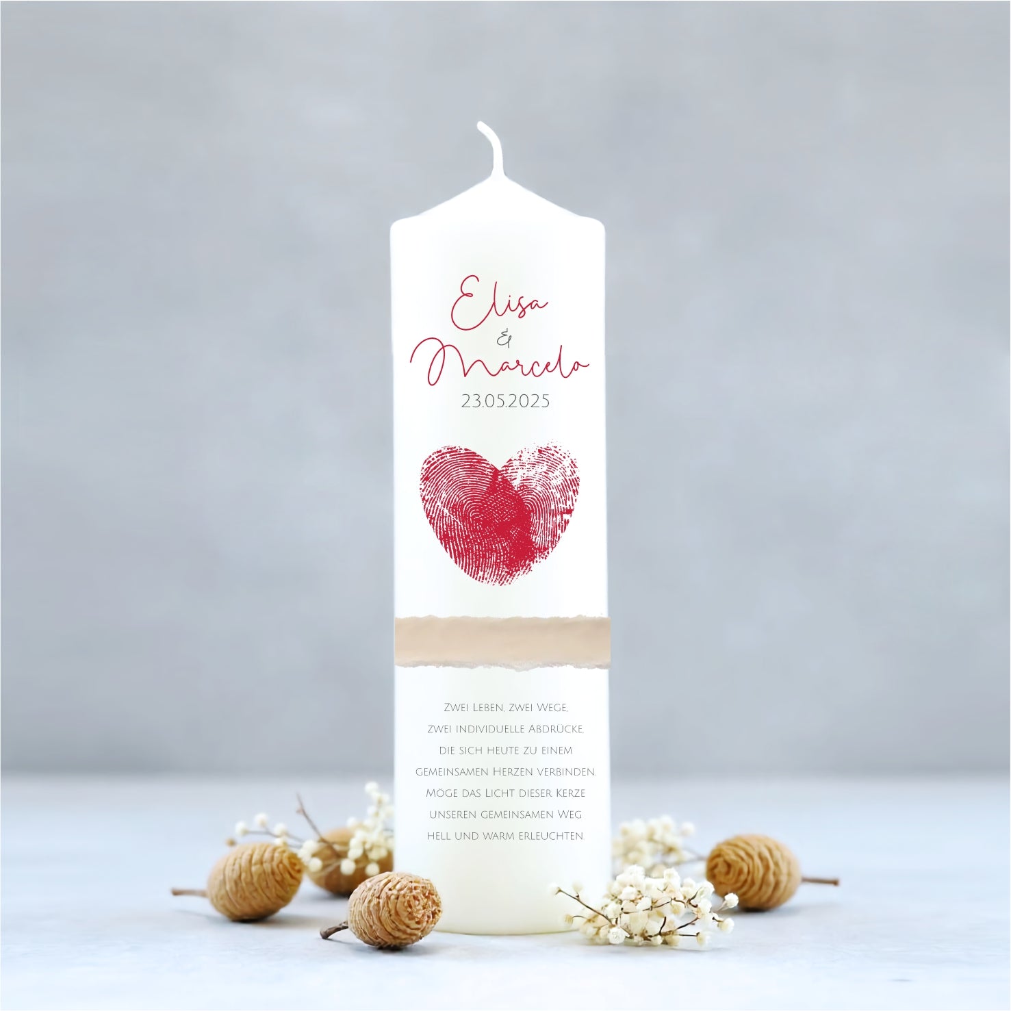 Hochzeitskerze | Fingerabdruck