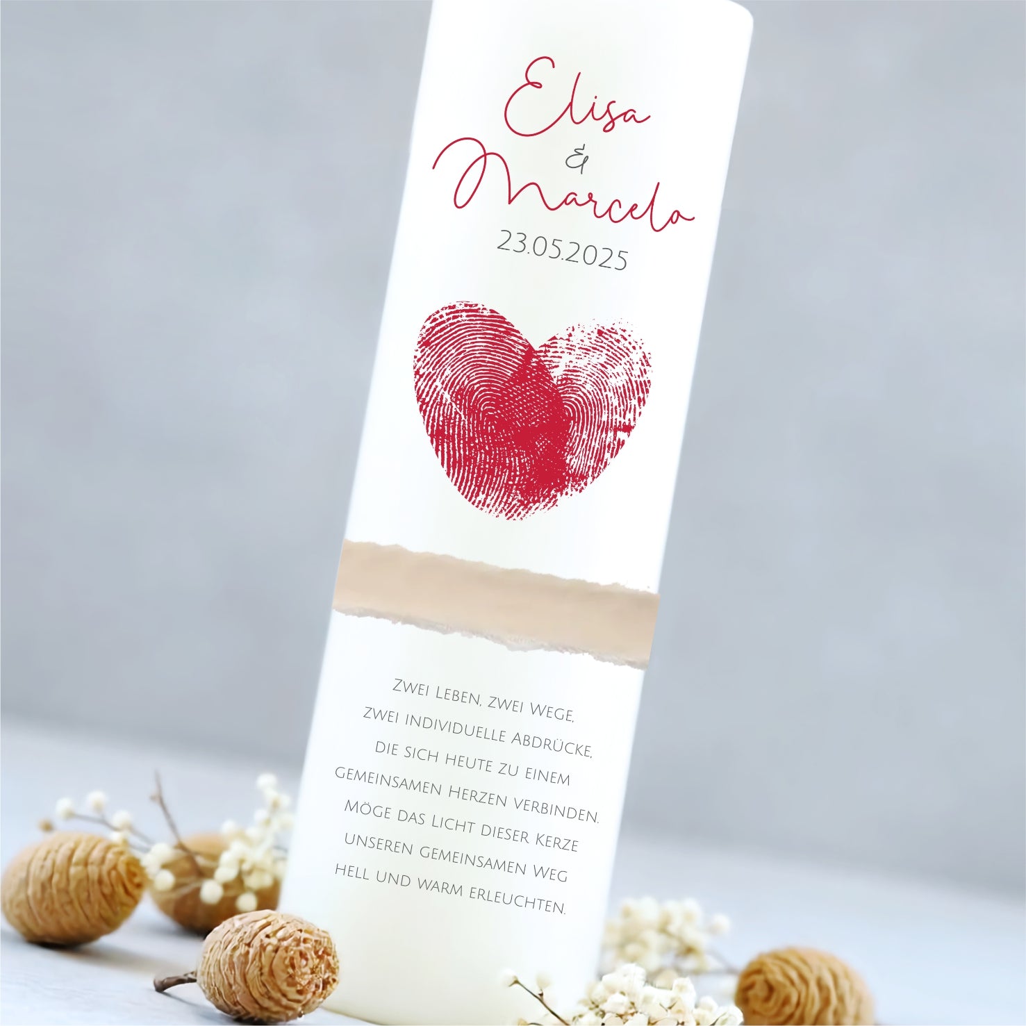 Hochzeitskerze | Fingerabdruck