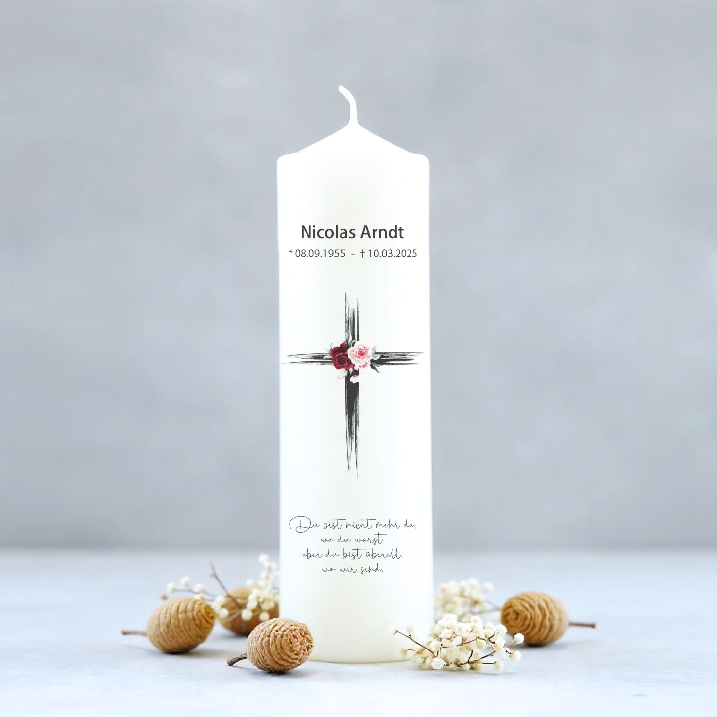 Gedenkkerze | Kreuz