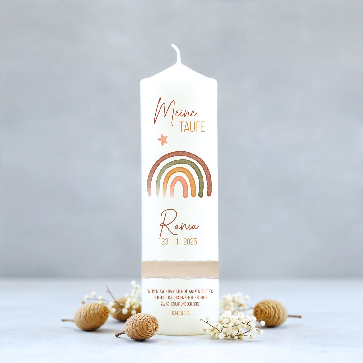 Taufkerze | Regenbogen / ♀